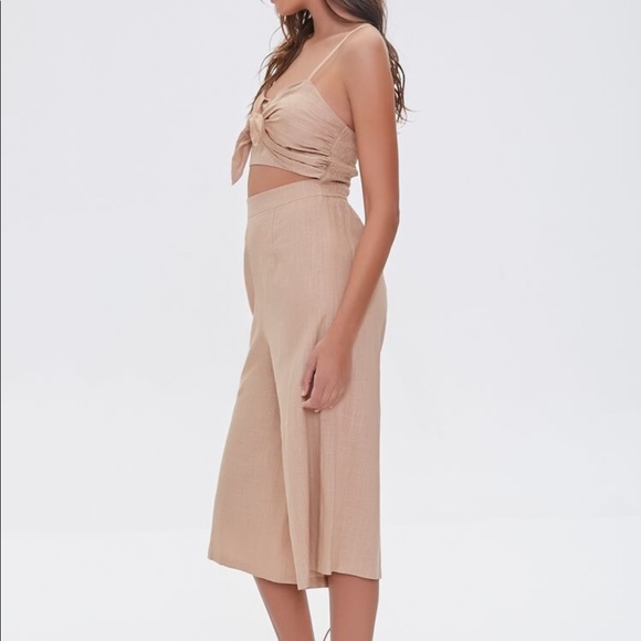 NWT Knotted Cutout Culotte Jumpsuit - Picture 3 of 8